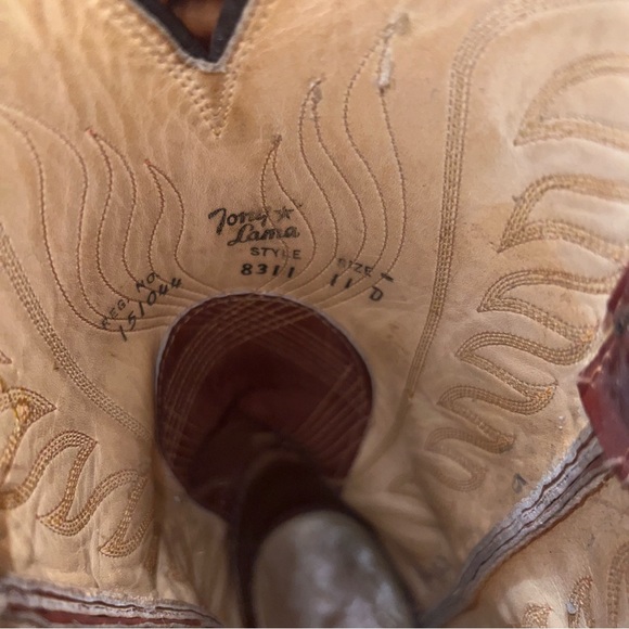 Tony Lama Men’s Leather Cowboy Boots. Great condition. - Picture 6 of 7
